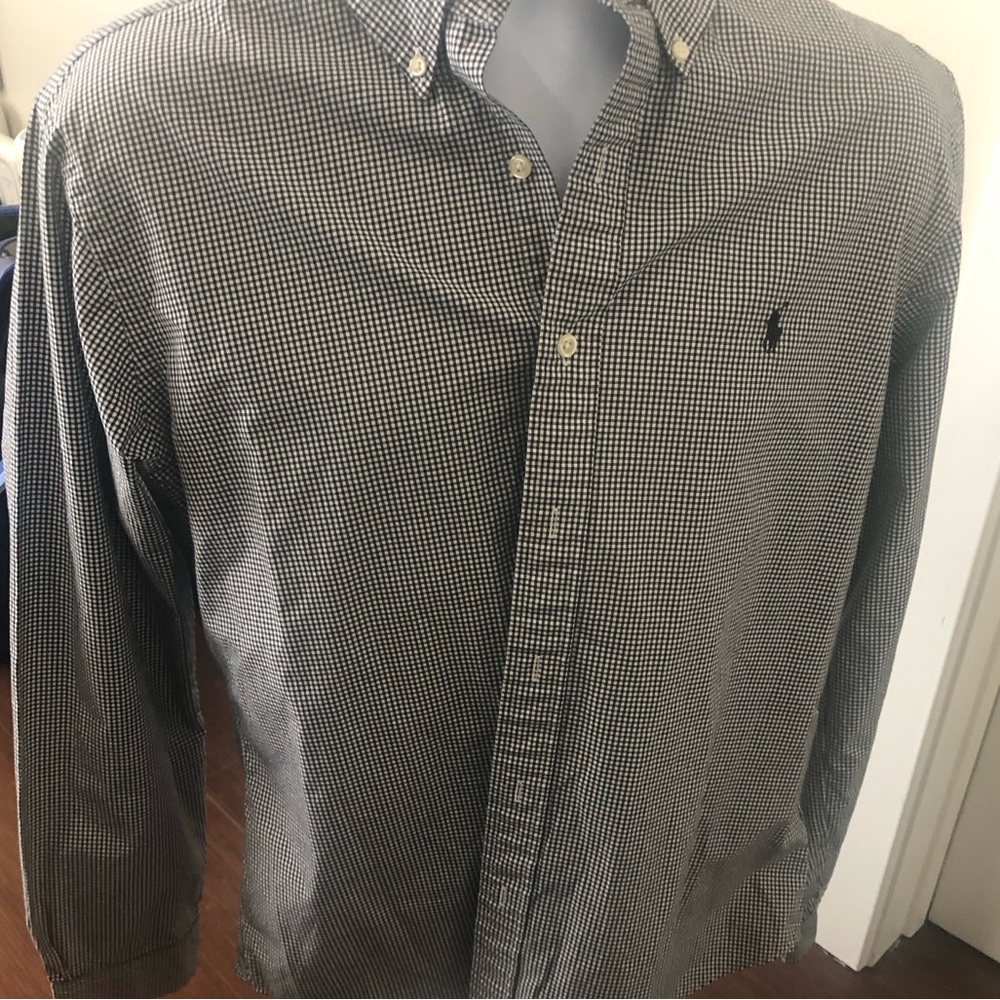 Men’s Slim Fit Polo by Ralph Lauren Dress Shirt. Side XL.